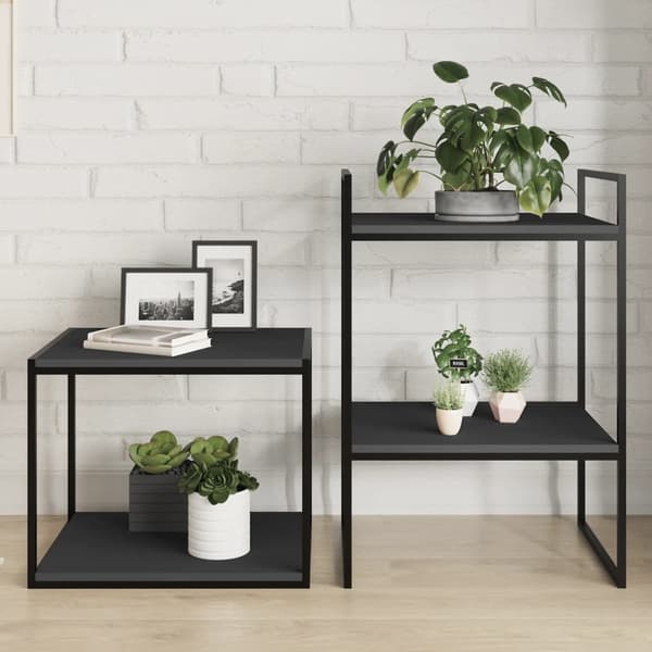 vidaXL Hyllplan 4 st grå 40x50x1,5 cm konstruerat trä grå