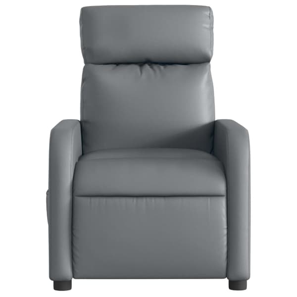 vidaXL Elektrisk reclinerfåtölj grå konstläder Grå