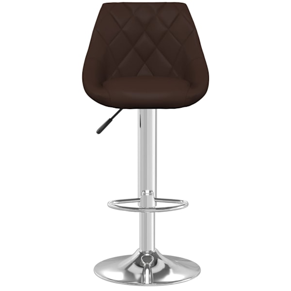 vidaXL Barstolar 2 st brun konstläder Brun