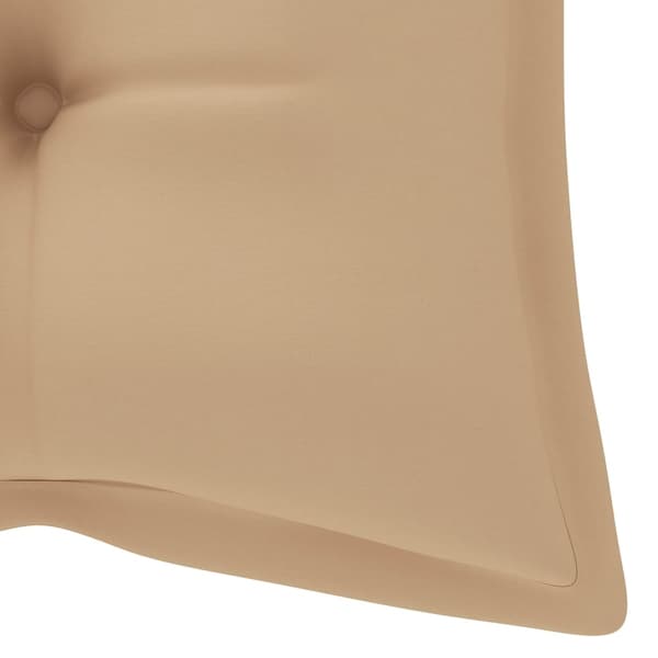 vidaXL Trädgårdsbänk med dyna 120 cm bambu Beige