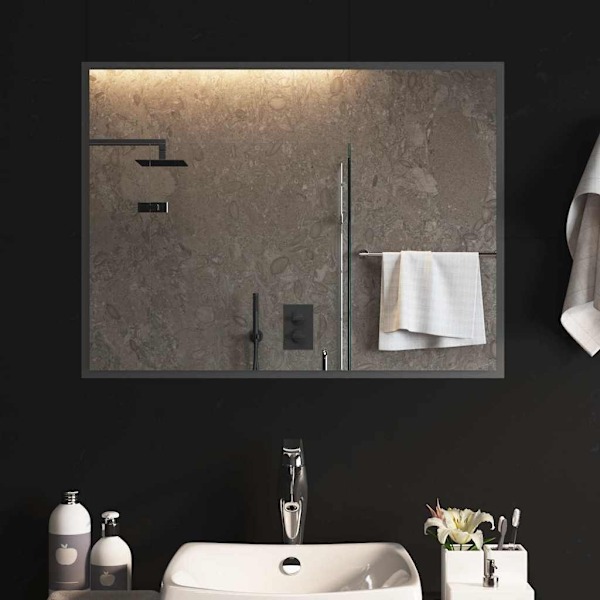 vidaXL Badrumsspegel LED 80x60 cm Transparent