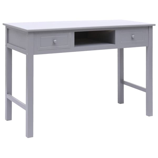 vidaXL Skrivbord grå 110x45x76 cm trä grå
