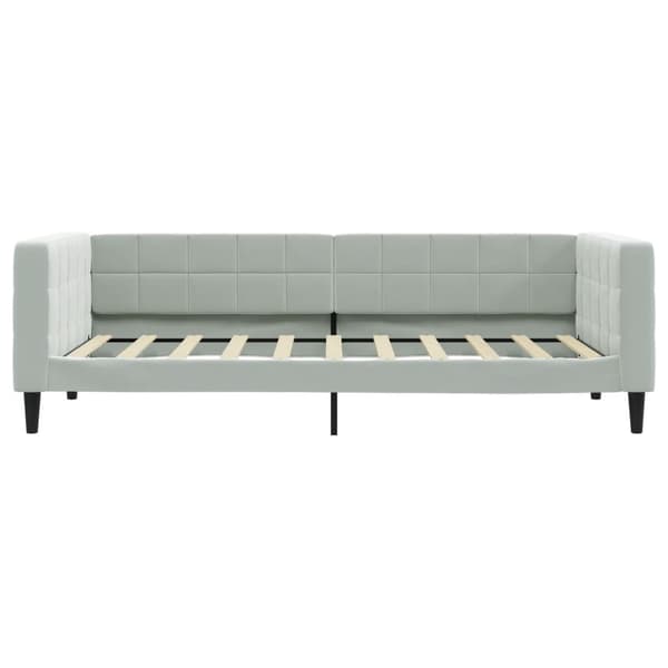 vidaXL Dagbädd ljusgrå 90x190 cm sammet Grå