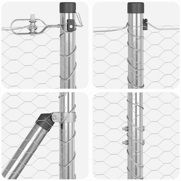 vidaXL Markfixerat Svetsat Stängsel 100 x 1 m (B x H) Silver
