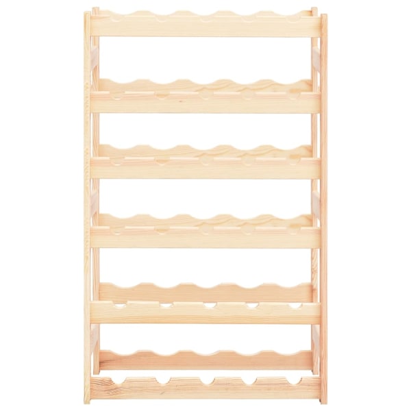 vidaXL Vinställ för 30 flaskor furu Beige