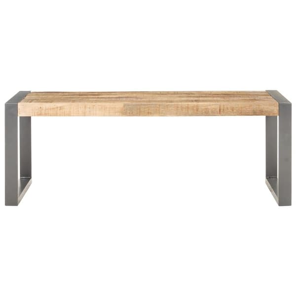 vidaXL Soffbord 110x60x40 cm grovt mangoträ grå