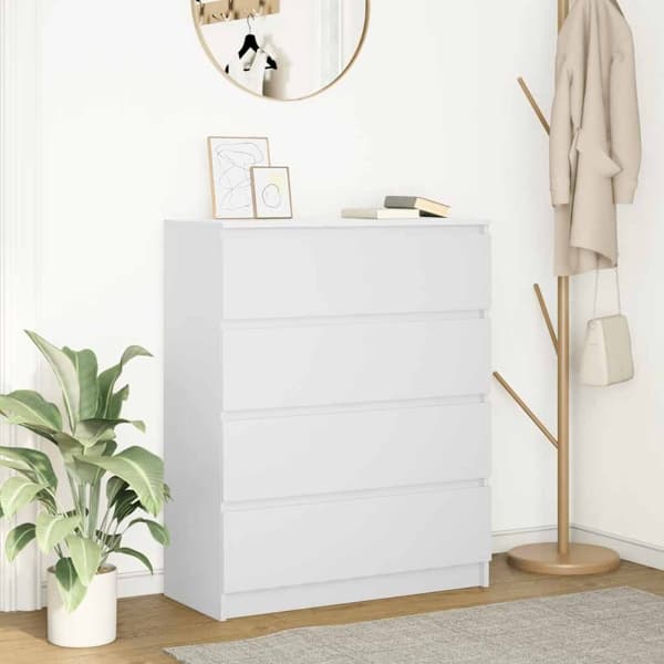 vidaXL Skänk vit 80x35x99 cm konstruerat trä Vit