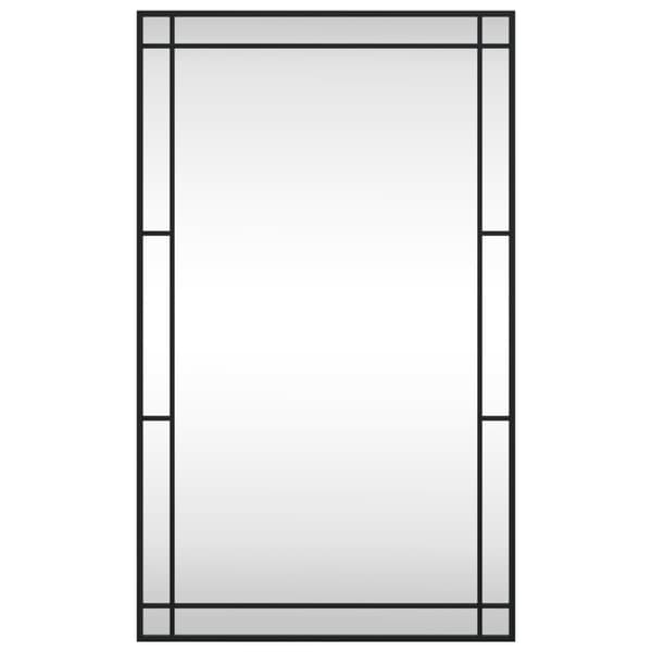 vidaXL Väggspegel svart 60x100 cm rektangulär järn art