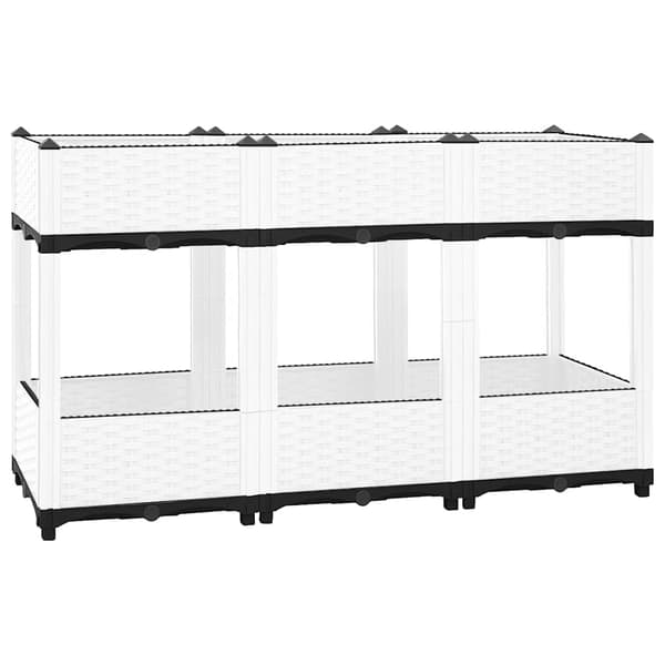 vidaXL Upphöjd odlingslåda 120x40x71 cm polypropen Grå