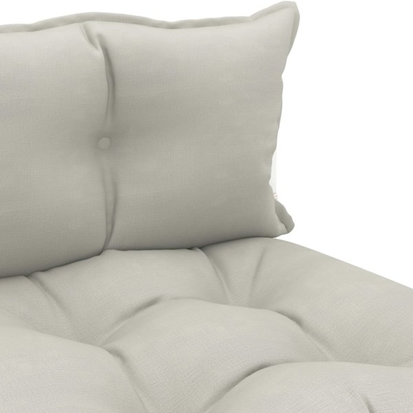 vidaXL Pallsoffa mittensektion med taupefärgade dynor trä Taupe