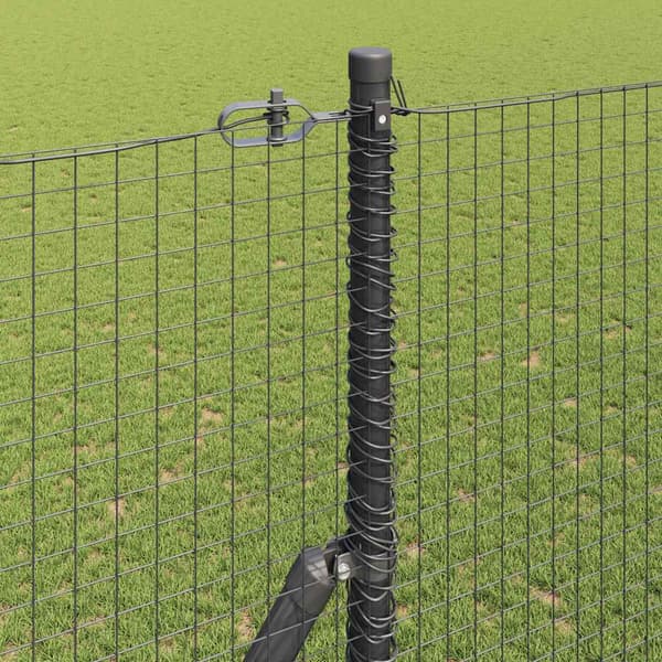 vidaXL Markfixerat Svetsat Stängsel 25 x 1,5 m (B x H) Grå
