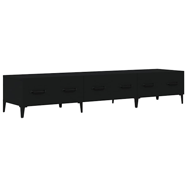 vidaXL Tv-bänk svart 150x34,5x30 cm konstruerat trä Svart