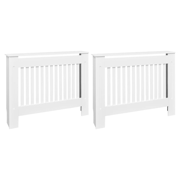 vidaXL Elementskydd 2 st MDF vit 112 cm Vit