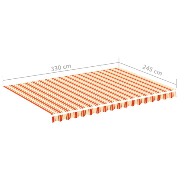 vidaXL Markisväv gul och orange 3,5x2,5 m Gul