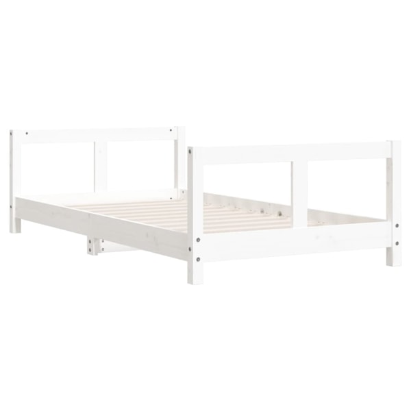 vidaXL Sängram för barnsäng vit 80x160 cm massiv furu Vit