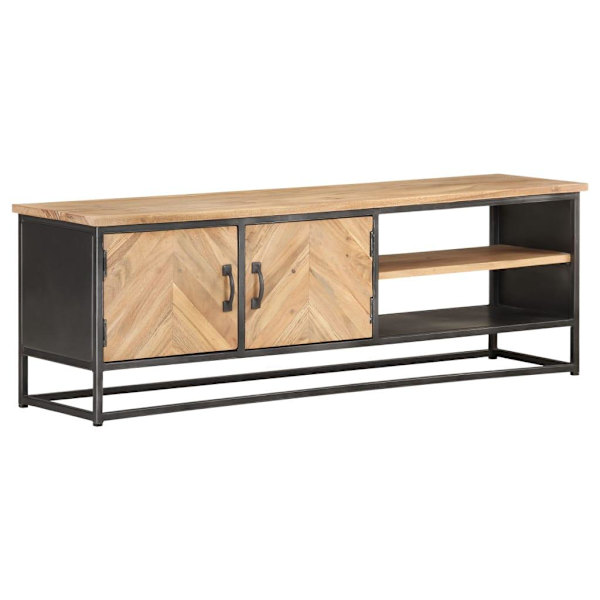 vidaXL TV-bänk 120x30x40 cm massivt akaciaträ Brun