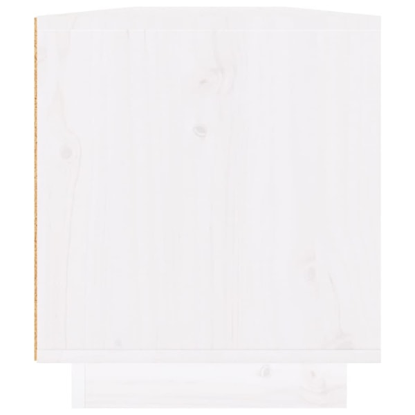 vidaXL Tv-bänk vit 110x34x40 cm massiv furu Vit
