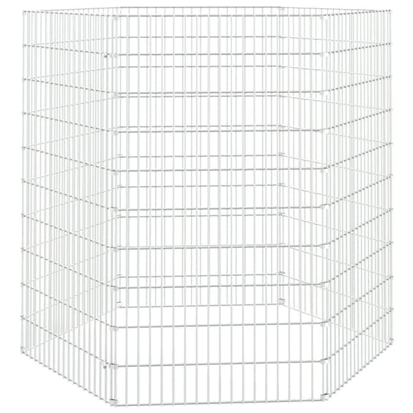 vidaXL Kaninhage 6 paneler 54x100 cm galvaniserat järn Silver