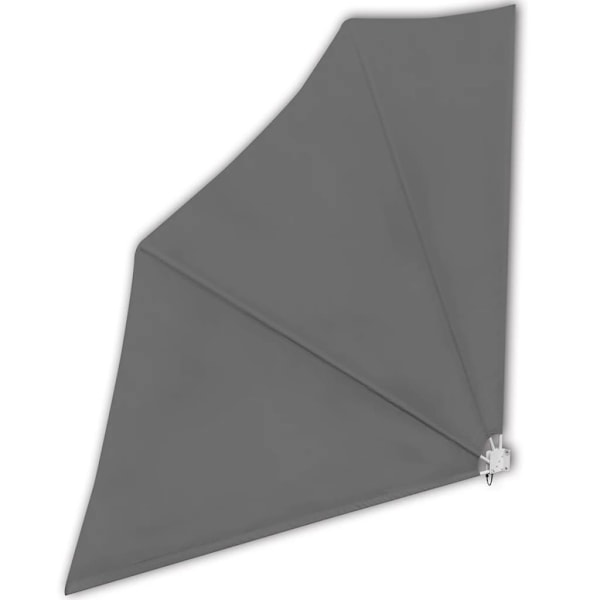 vidaXL Vindskydd för altan hopfällbar 140 x cm Grå grå