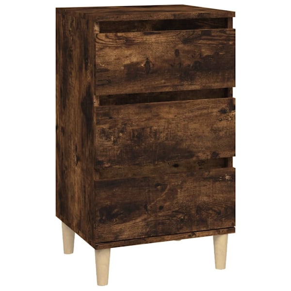 vidaXL Sängbord rökfärgad ek 40x35x70 cm konstruerat trä Brun