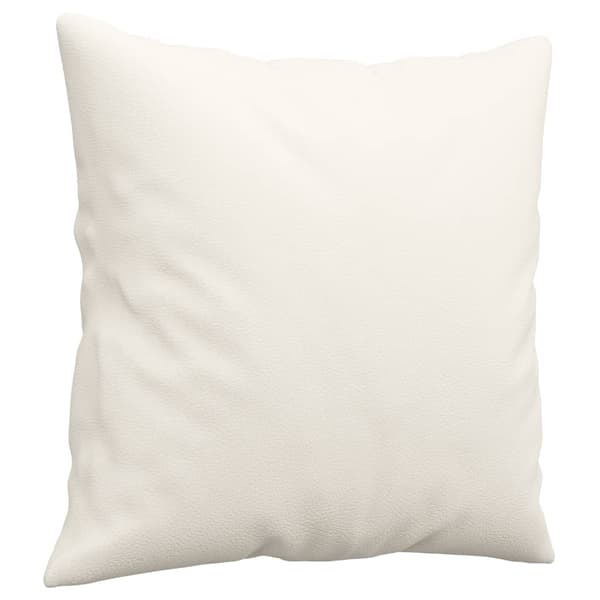 vidaXL Prydnadskuddar 2 st gräddvit 40x40 cm konstläder Kräm