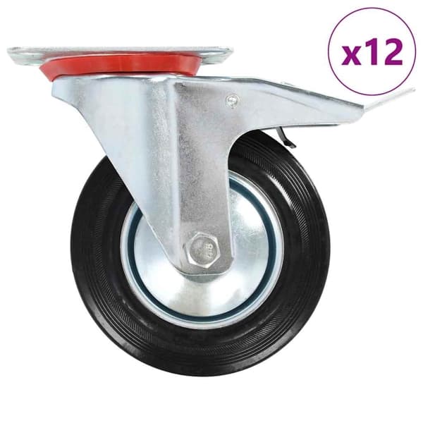vidaXL Länkhjul 12 st 160 mm