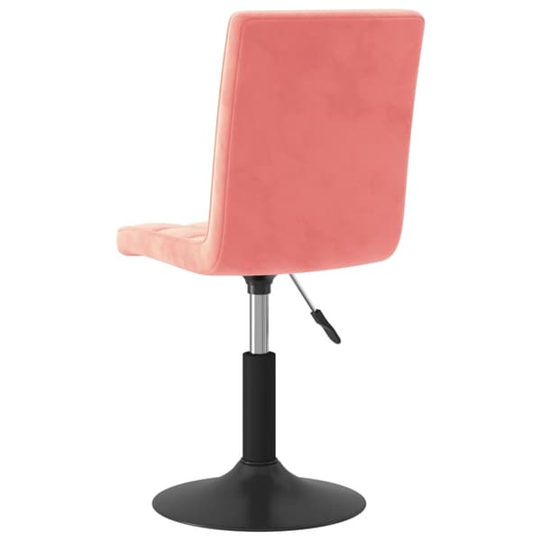 vidaXL Snurrbara matstolar 4 st rosa sammet Rosa
