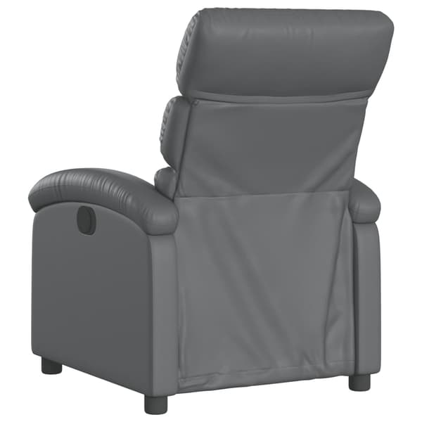 vidaXL Elektrisk reclinerfåtölj grå konstläder Grå