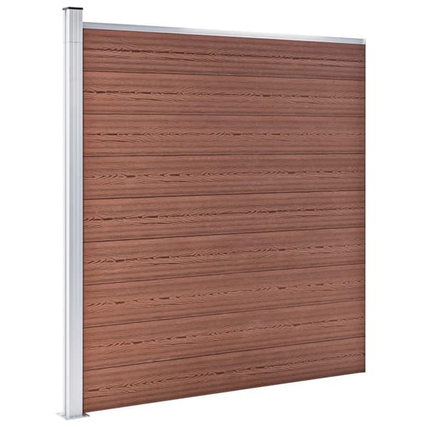 vidaXL Staketpanel WPC 1564x186 cm brun Brun