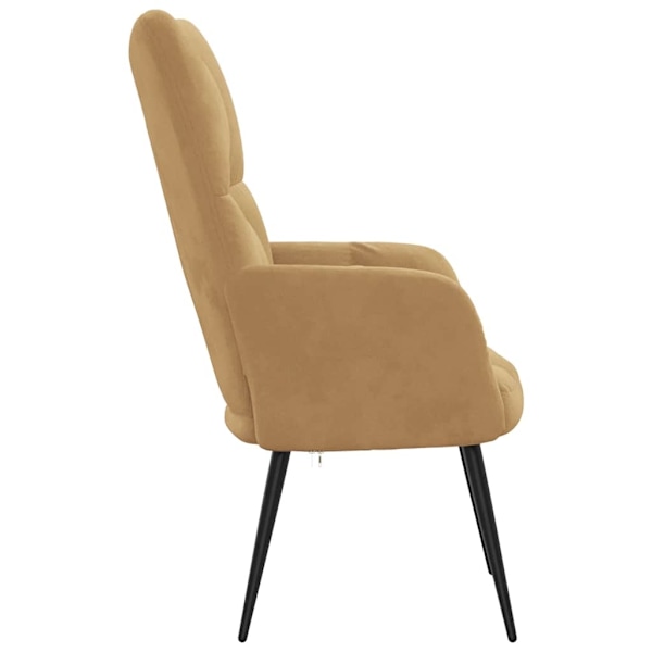 vidaXL Vilstol brun sammet Brun