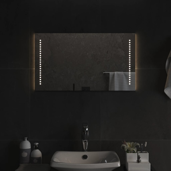 vidaXL Badrumsspegel LED 40x70 cm Transparent