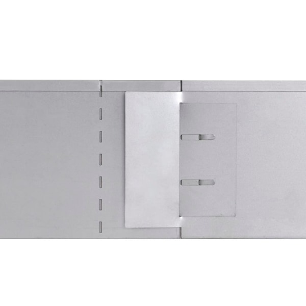 vidaXL Flexibel gräskant galvaniserad stål 10 st 100 x 15 cm Silver