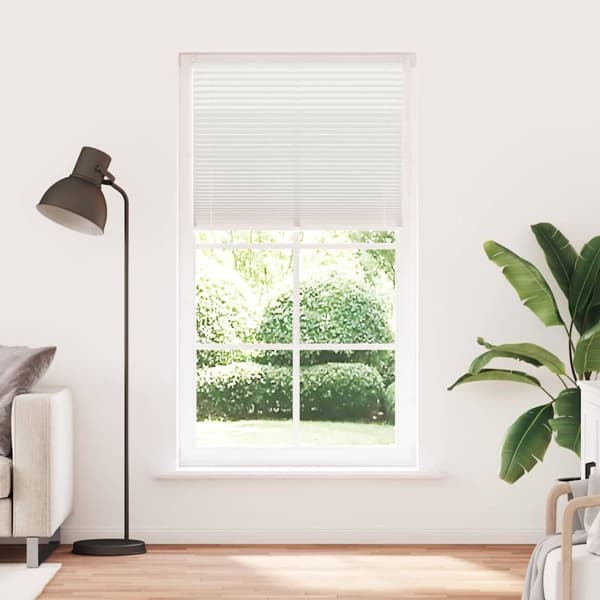 vidaXL Plisségardin 100x200 cm vit Vit