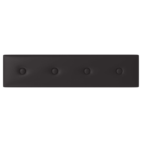 vidaXL Väggpaneler 12 st svart 60x15 cm konstläder 1,08 m² Svart