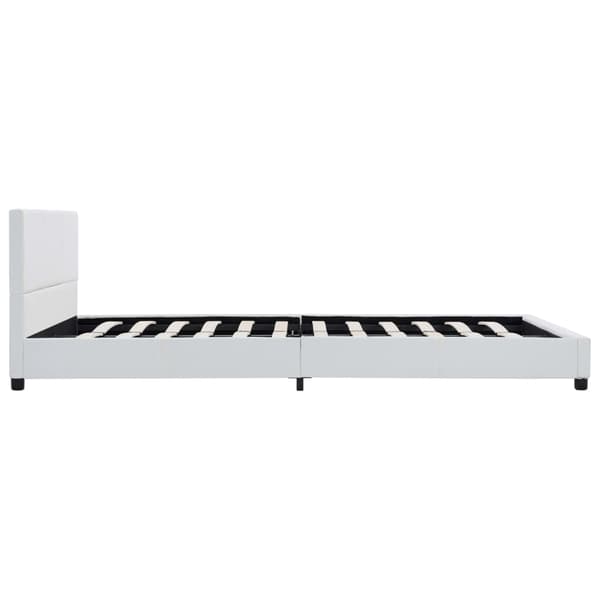 vidaXL Sängram vit konstläder 160x200 cm Vit