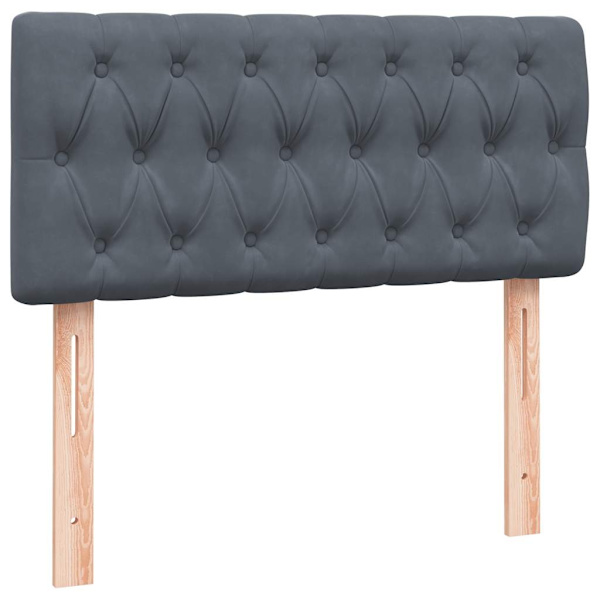 vidaXL Ramsäng med madrass mörkgrå 80x220 cm sammet Grå