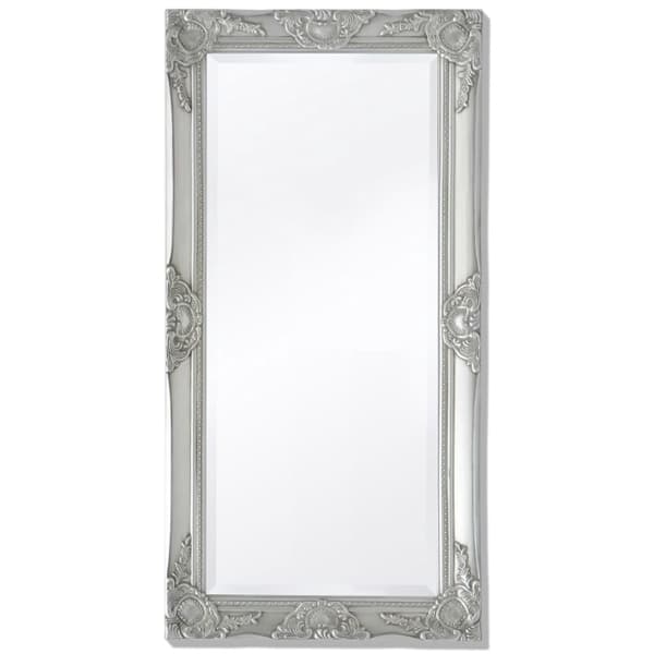 vidaXL Väggspegel i barockstil 100x50 cm silver Silver