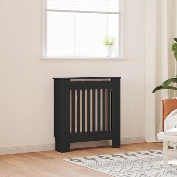 vidaXL Elementskydd MDF svart 78 cm Svart