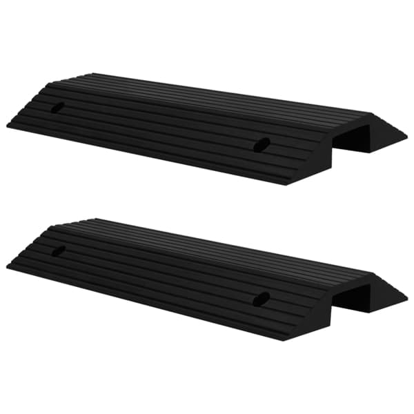vidaXL Tröskelramper med bro 2 st 80x40x8 cm gummi