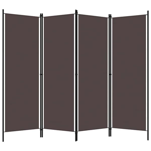 vidaXL Rumsavdelare 4 paneler brun 200x180 cm Brun