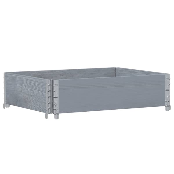 vidaXL Odlingslåda grå 80x60 cm massiv furu Grå