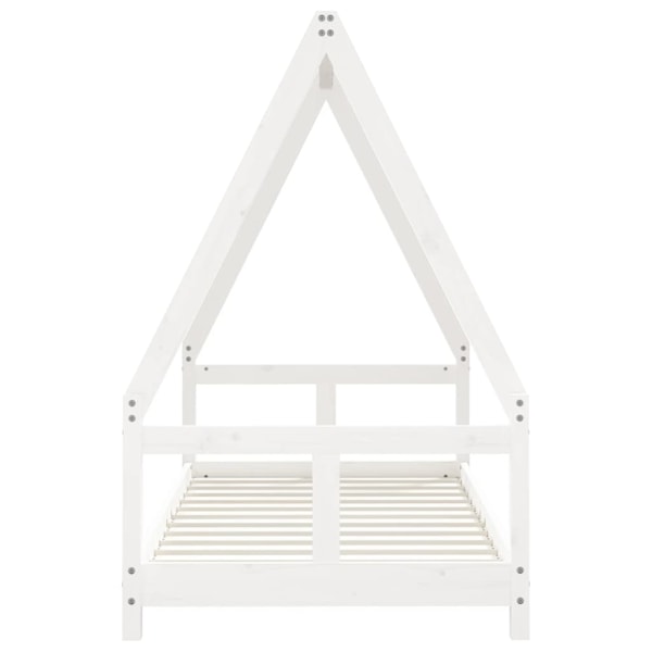 vidaXL Sängram för barnsäng vit 80x160 cm massiv furu Vit