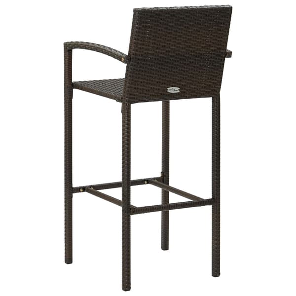 vidaXL Barstolar 2 st brun konstrotting Brun