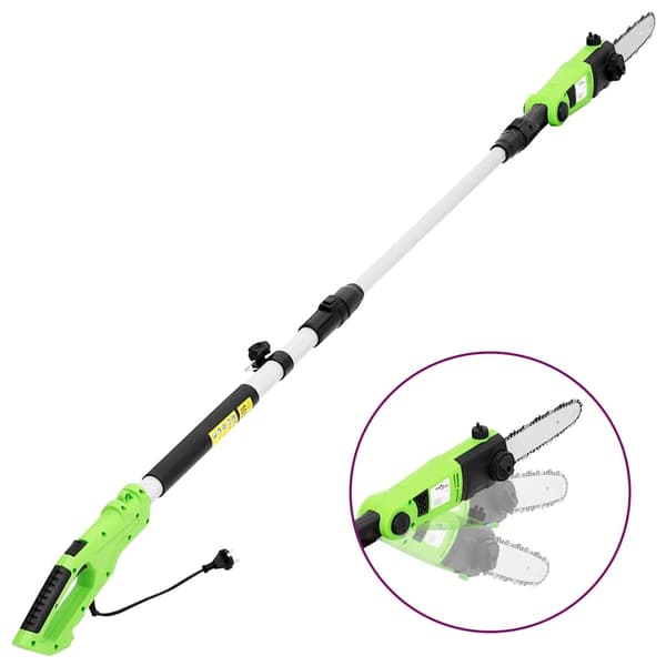 vidaXL 2-i-1 Teleskopisk stångsåg/häcktrimmer 25/41 cm 710/550W