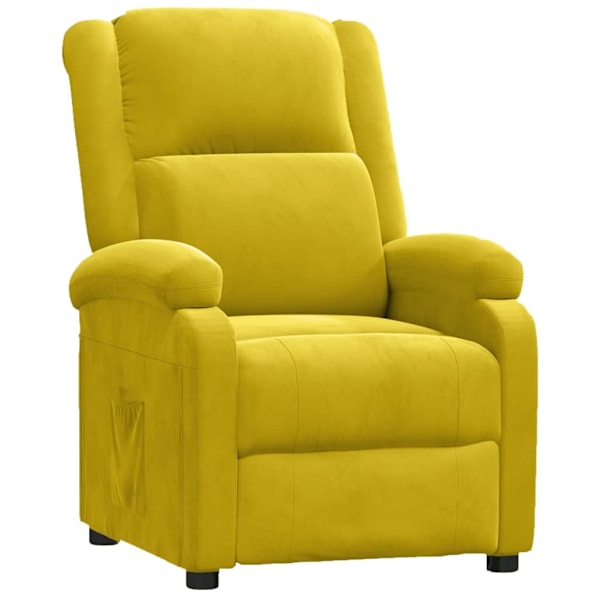 vidaXL Reclinerfåtölj gul sammet Gul