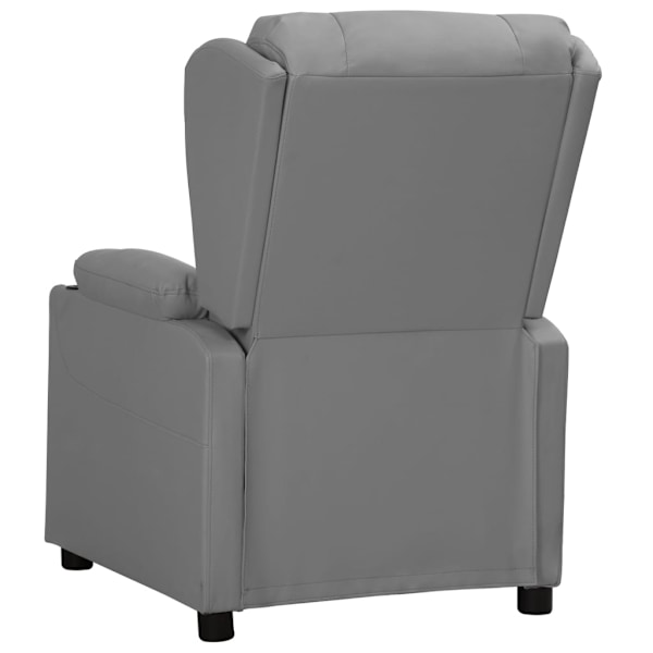 vidaXL Reclinerfåtölj grå konstläder grå