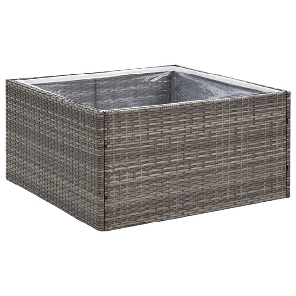 vidaXL Odlingslåda grå 80x80x40 cm konstrotting Grå