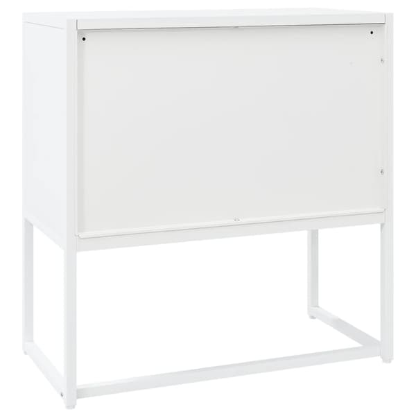 vidaXL Skänk vit 75x35x75 cm stål Vit