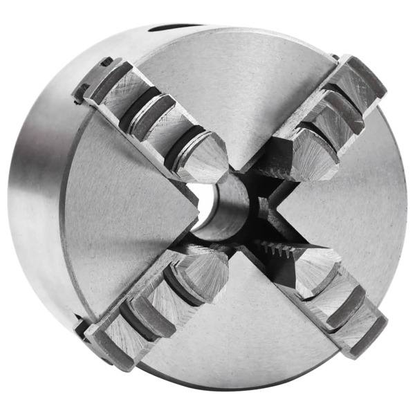 vidaXL 4-backs självjusterande svarvchuck 80 mm stål