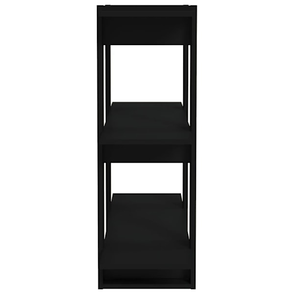 vidaXL Bokhylla/Rumsavdelare svart 80x30x87 cm Svart